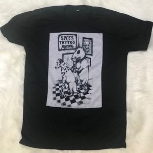 Spots Tattoo Black and White T-Shirt